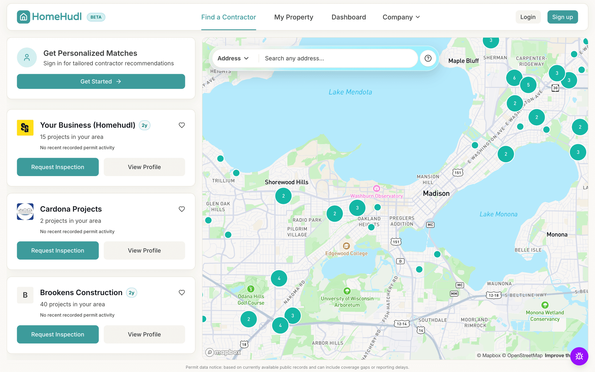 Find contractors with local work, reviews, and Request Inspection